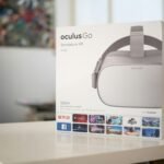 white Oculus Go VR goggle box